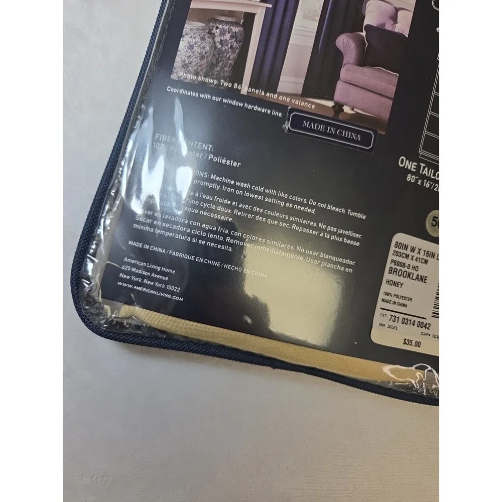 American Living Home Tailored Window Valance 80